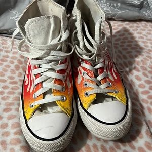 Converse high top flames